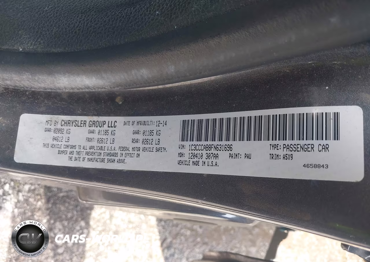 2015 Chrysler 200 Limited VIN:1C3CCCAB8FN631696 - 9