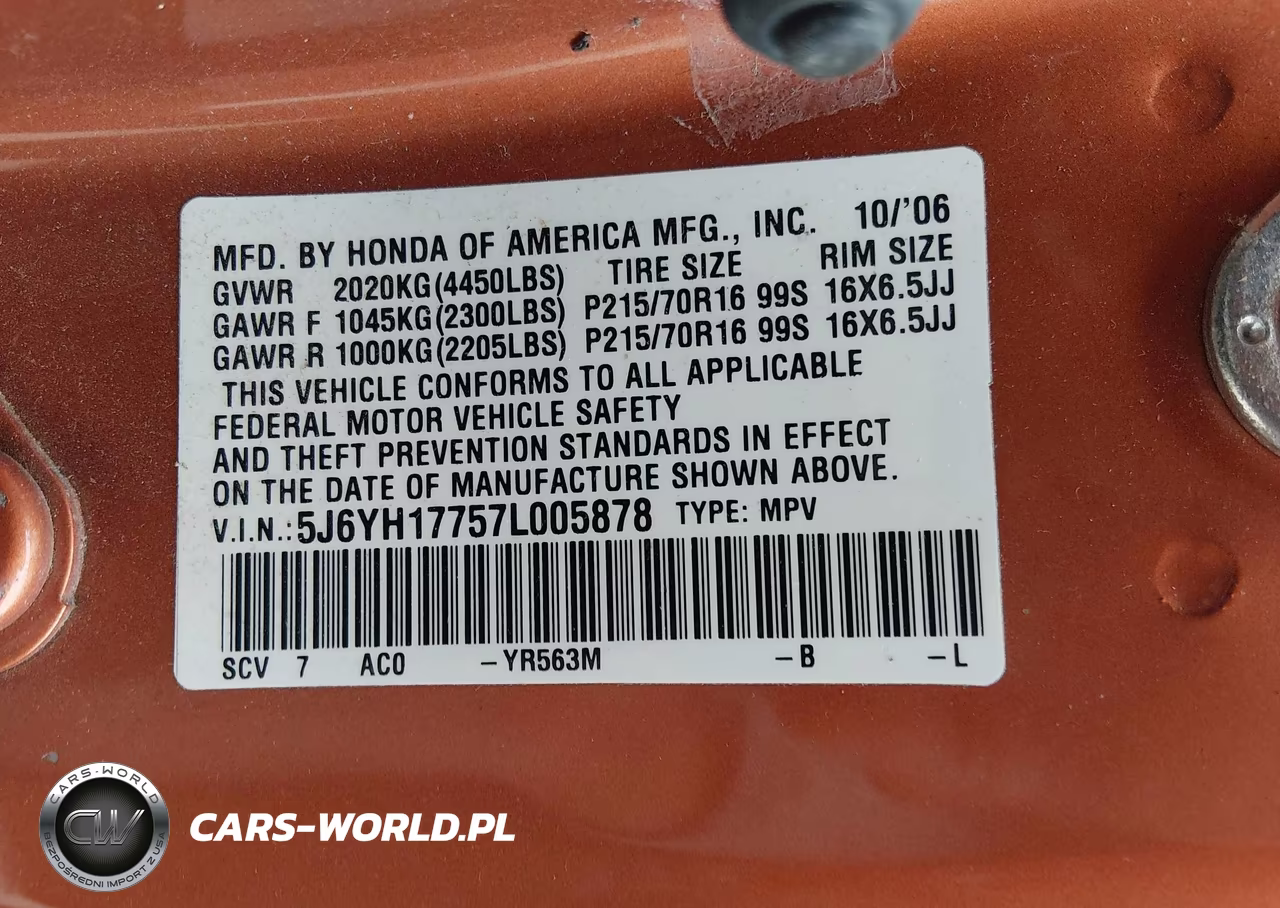 2007 Honda Element Ex VIN:5J6YH17757L005878 - 9