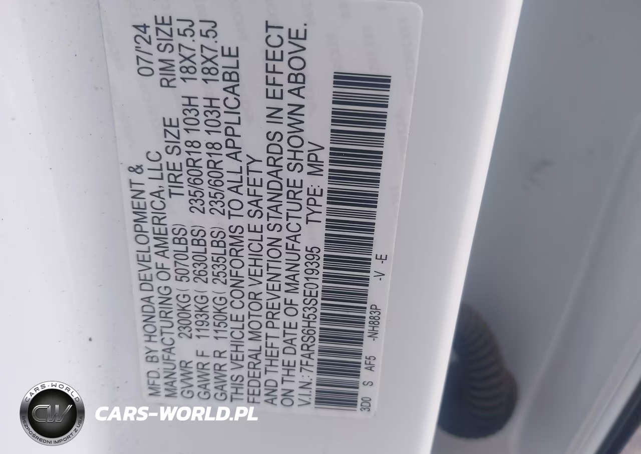 2025 Honda Cr-V Hybrid Sport VIN:7FARS6H53SE019395 - 9