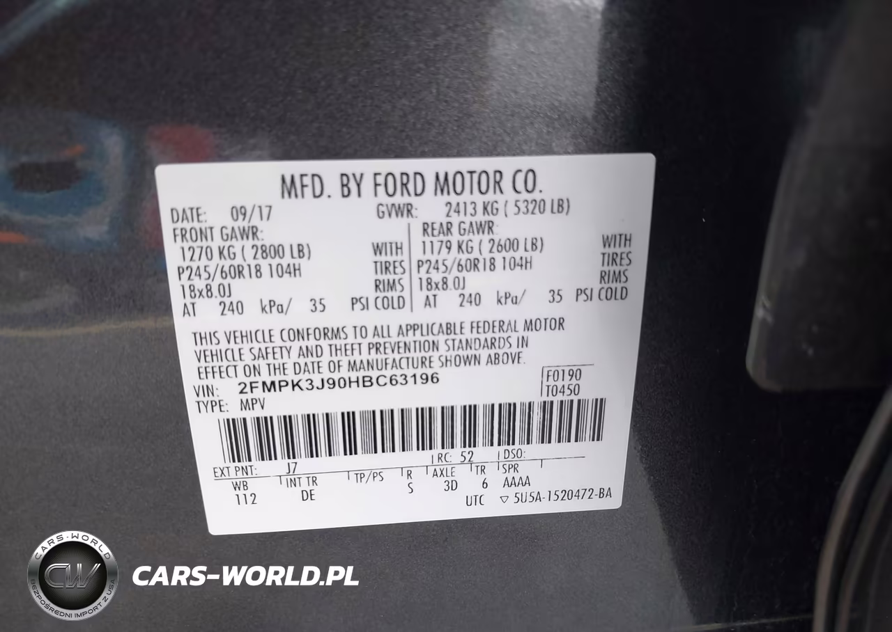 2017 Ford Edge Sel VIN:2FMPK3J90HBC63196 - 9