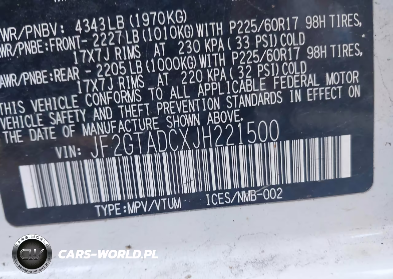 2018 Subaru Crosstrek 2.0I Premium VIN:JF2GTADCXJH221500 - 9