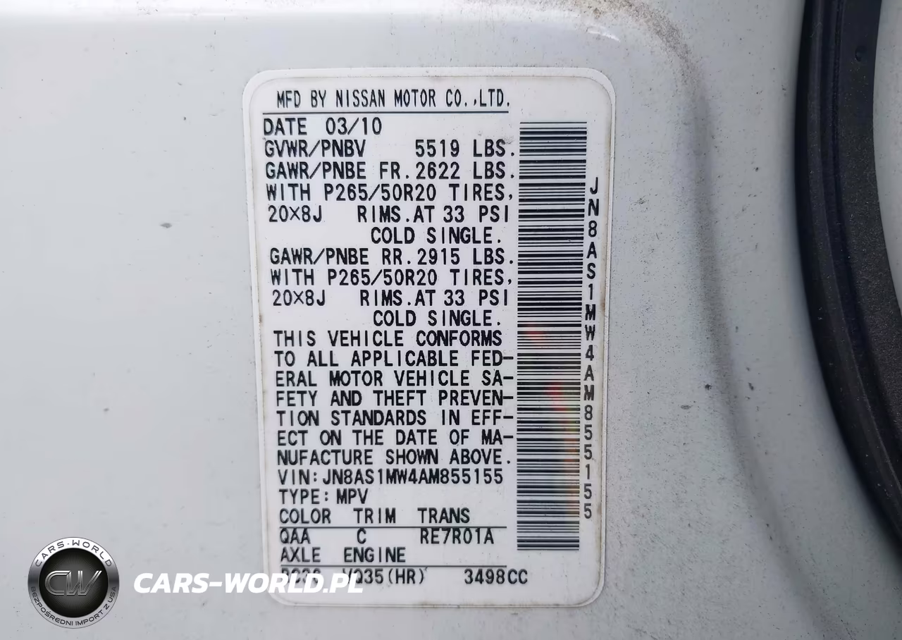 2010 Infiniti Fx35 VIN:JN8AS1MW4AM855155 - 9