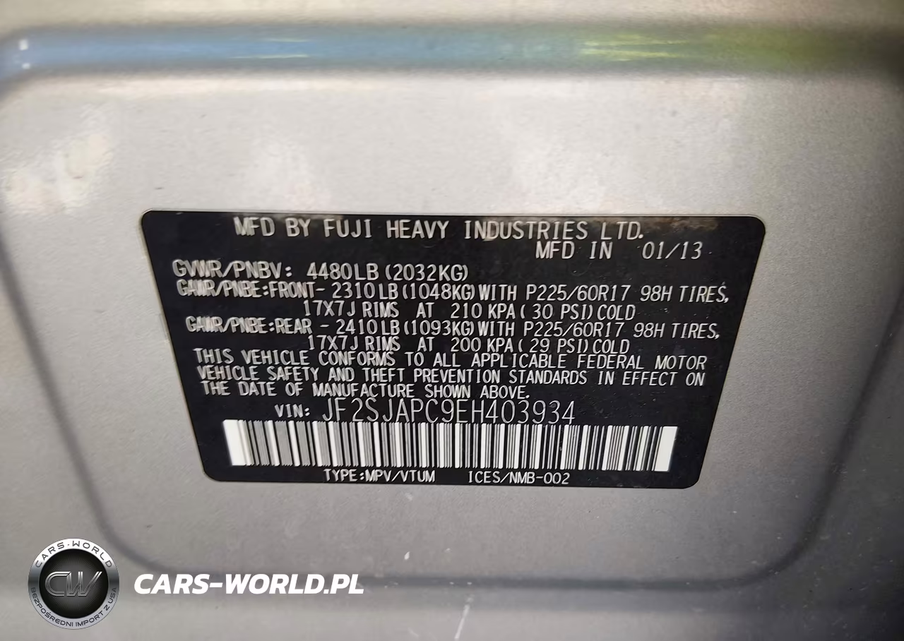 2014 Subaru Forester 2.5I Touring VIN:JF2SJAPC9EH403934 - 9