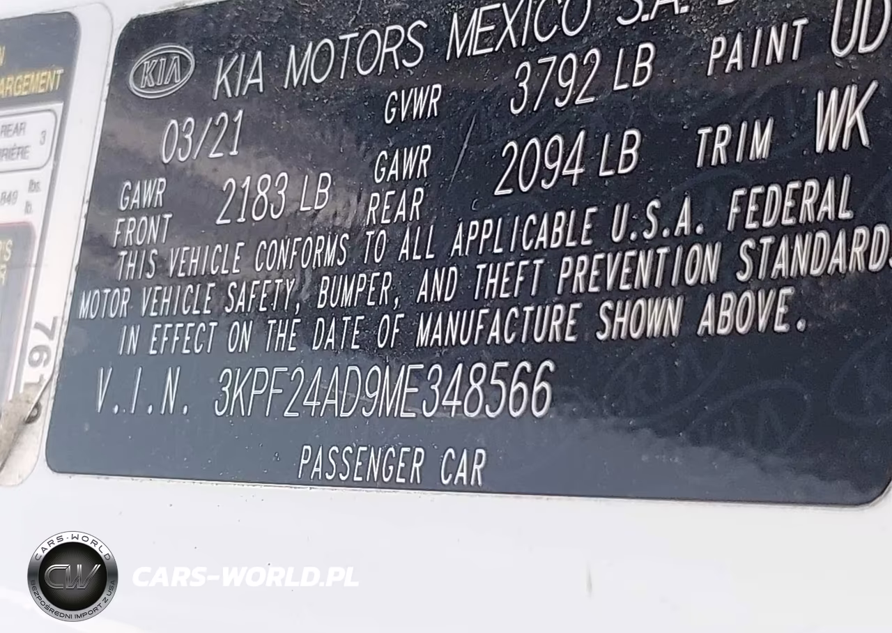 2021 Kia Fuerte Lxs VIN:3KPF24AD9ME348566 - 9