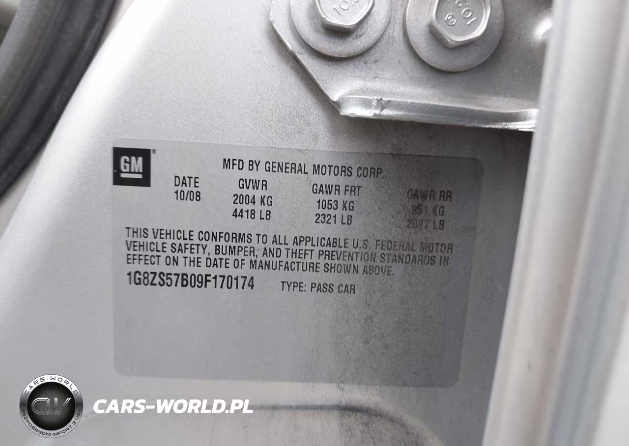 2009 Saturn Aura Xe VIN:1G8ZS57B09F170174 - 9