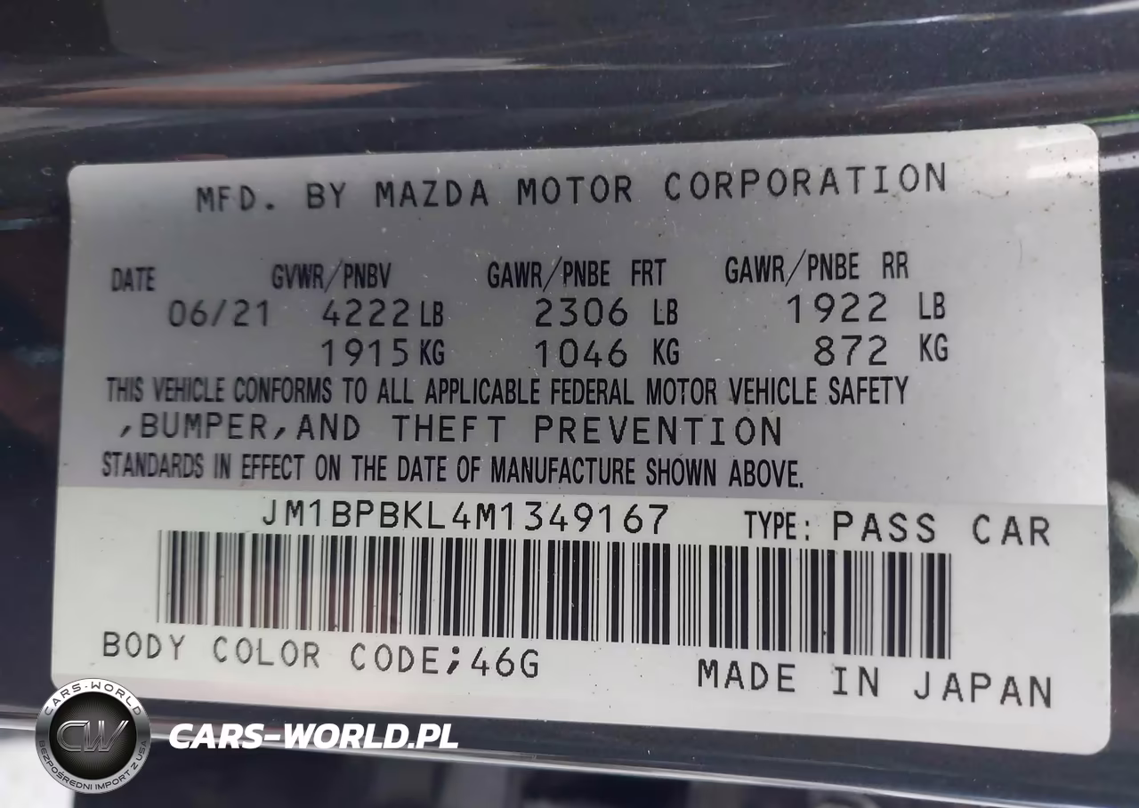 2021 Mazda Mazda3 Select VIN:JM1BPBKL4M1349167 - 9