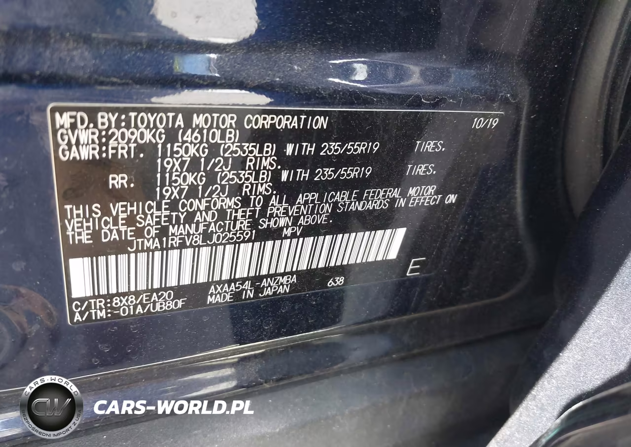 2020 Toyota Rav4 Xle Premium VIN:JTMA1RFV8LJ025591 - 9