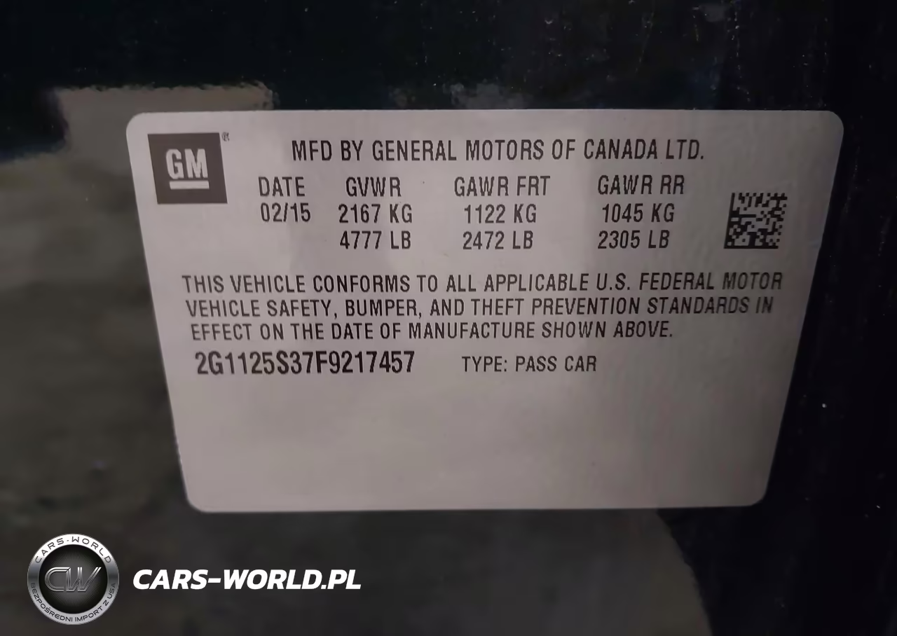 2015 Chevrolet Impala Lt VIN:2G1125S37F9217457 - 9