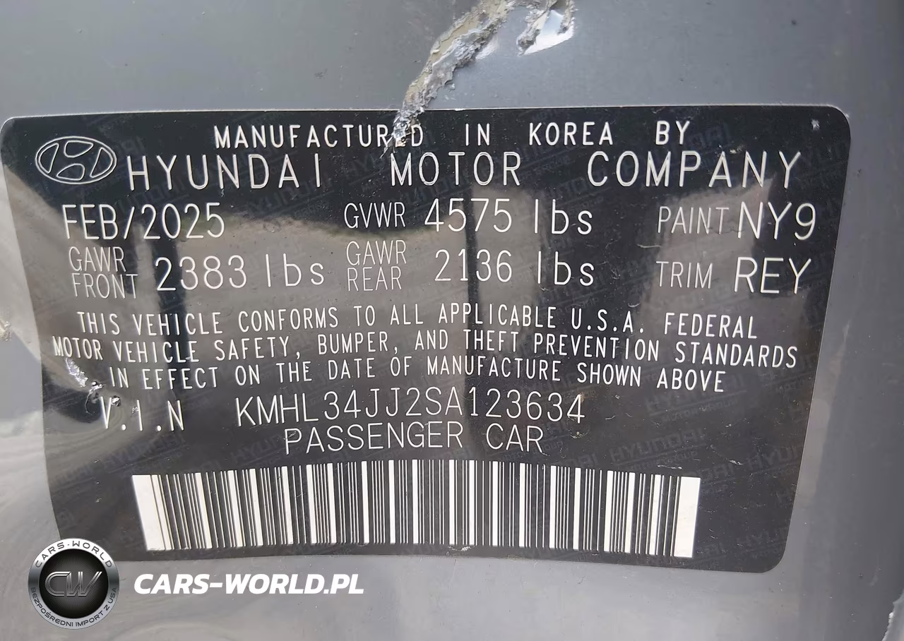 2025 Hyundai Sonata Hybrid Sel VIN:KMHL34JJ2SA123634 - 9