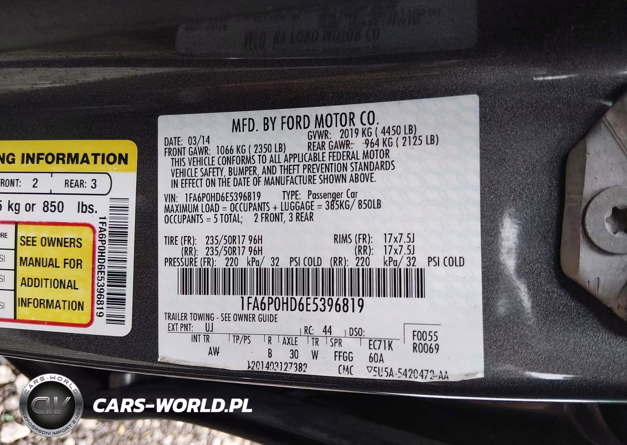 2014 Ford Fusion Se VIN:1FA6P0HD6E5396819 - 9