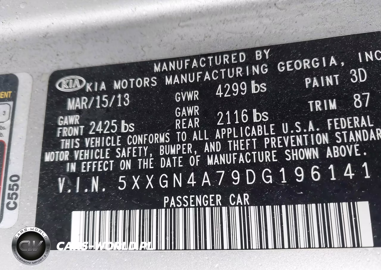 2013 Kia Optima Ex VIN:5XXGN4A79DG196141 - 9