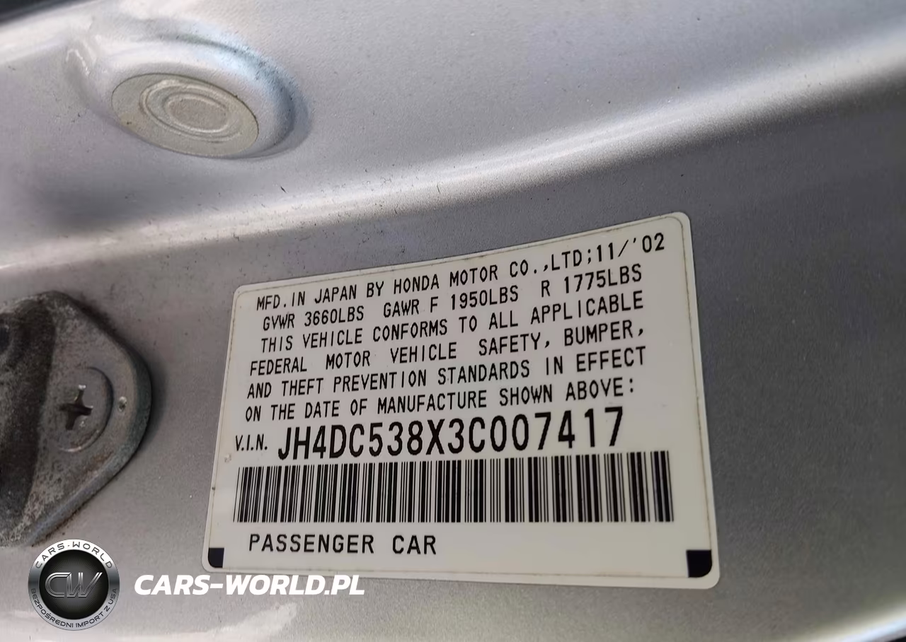 2003 Acura Rsx VIN:JH4DC538X3C007417 - 9
