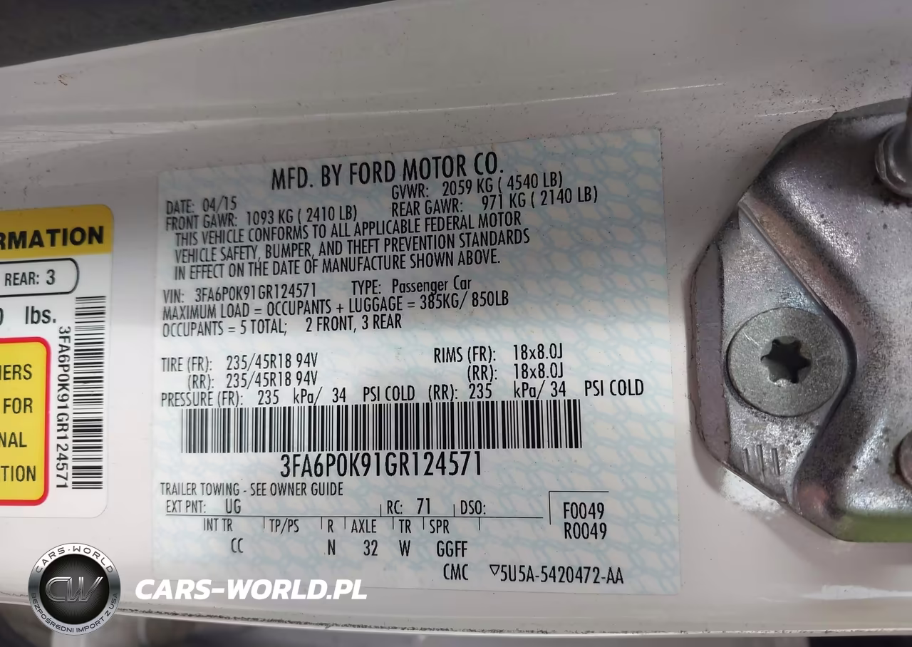 2016 Ford Fusion Titanium VIN:3FA6P0K91GR124571 - 9