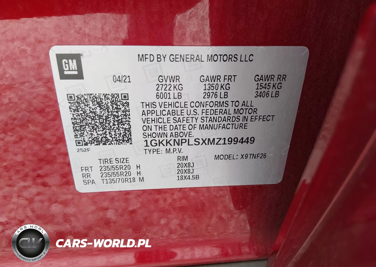 2021 GMC Acadia Fwd Denali VIN:1GKKNPLSXMZ199449 - 9