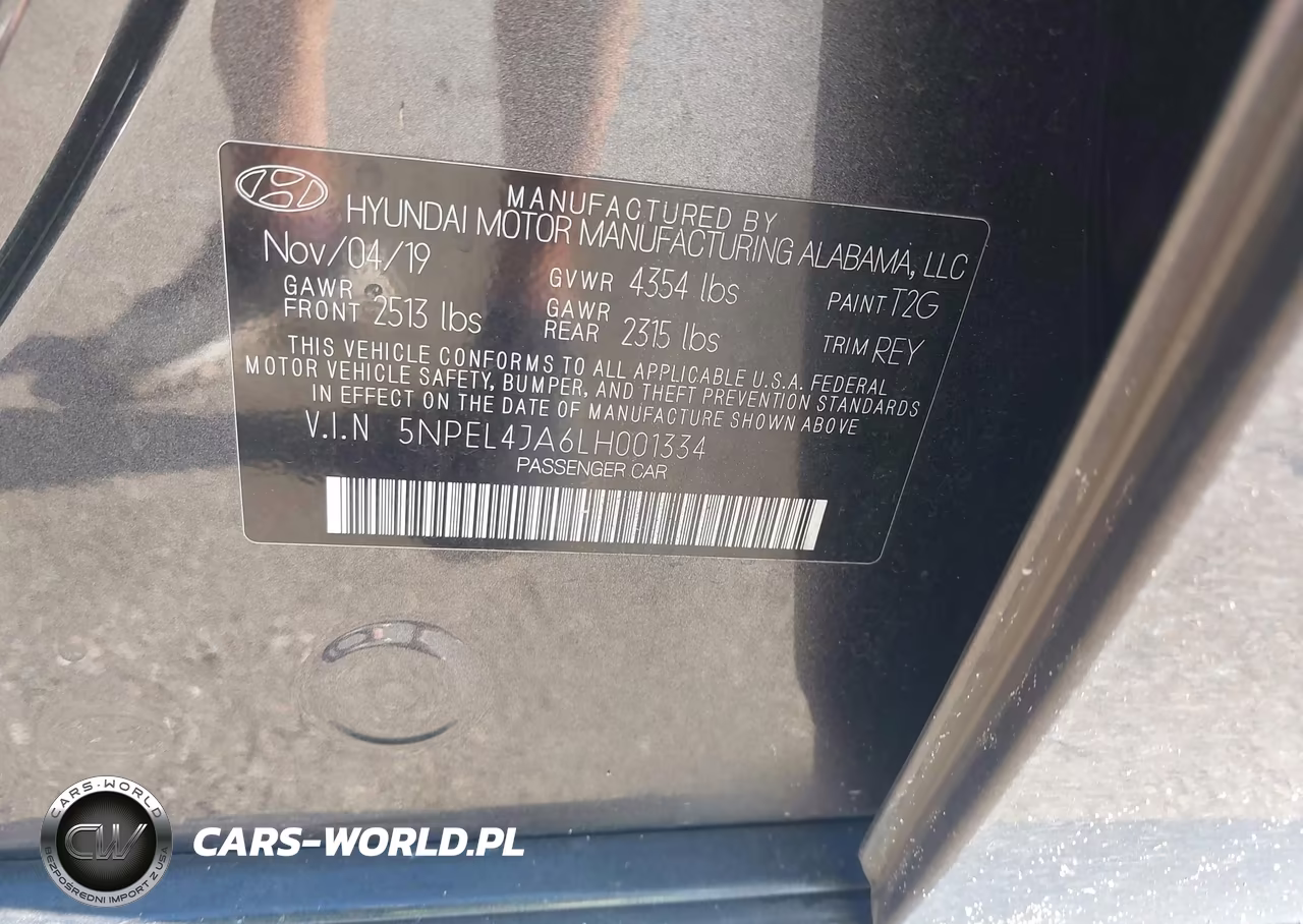 2020 Hyundai Sonata Sel VIN:5NPEL4JA6LH001334 - 9