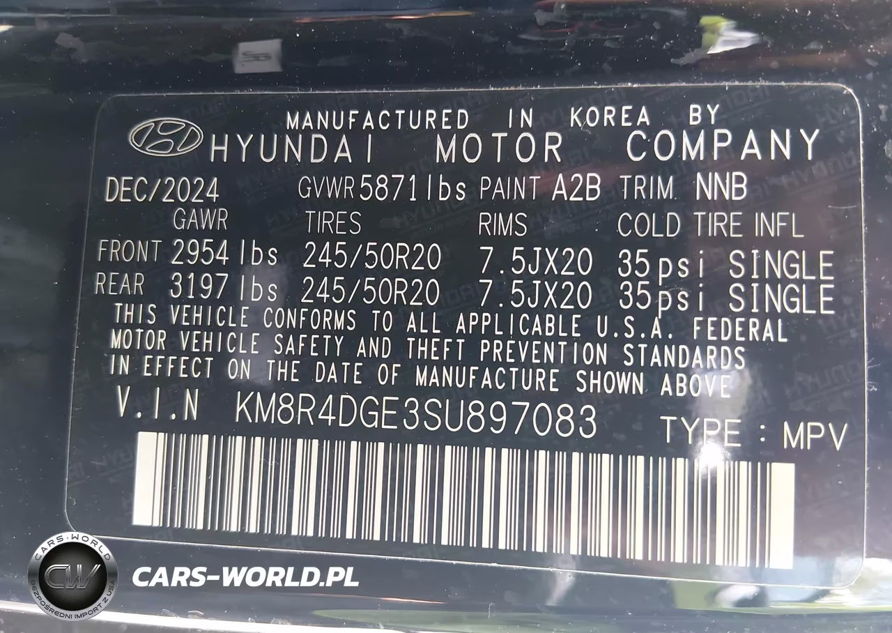 2025 Hyundai Palisade Sel Premium VIN:KM8R4DGE3SU897083 - 9