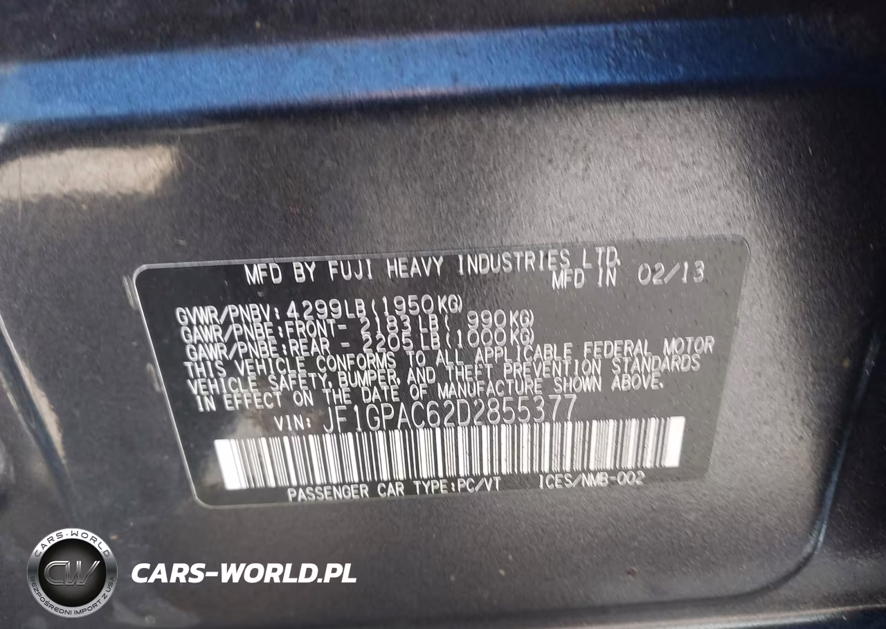 2013 Subaru Impreza 2.0I Premium VIN:JF1GPAC62D2855377 - 9