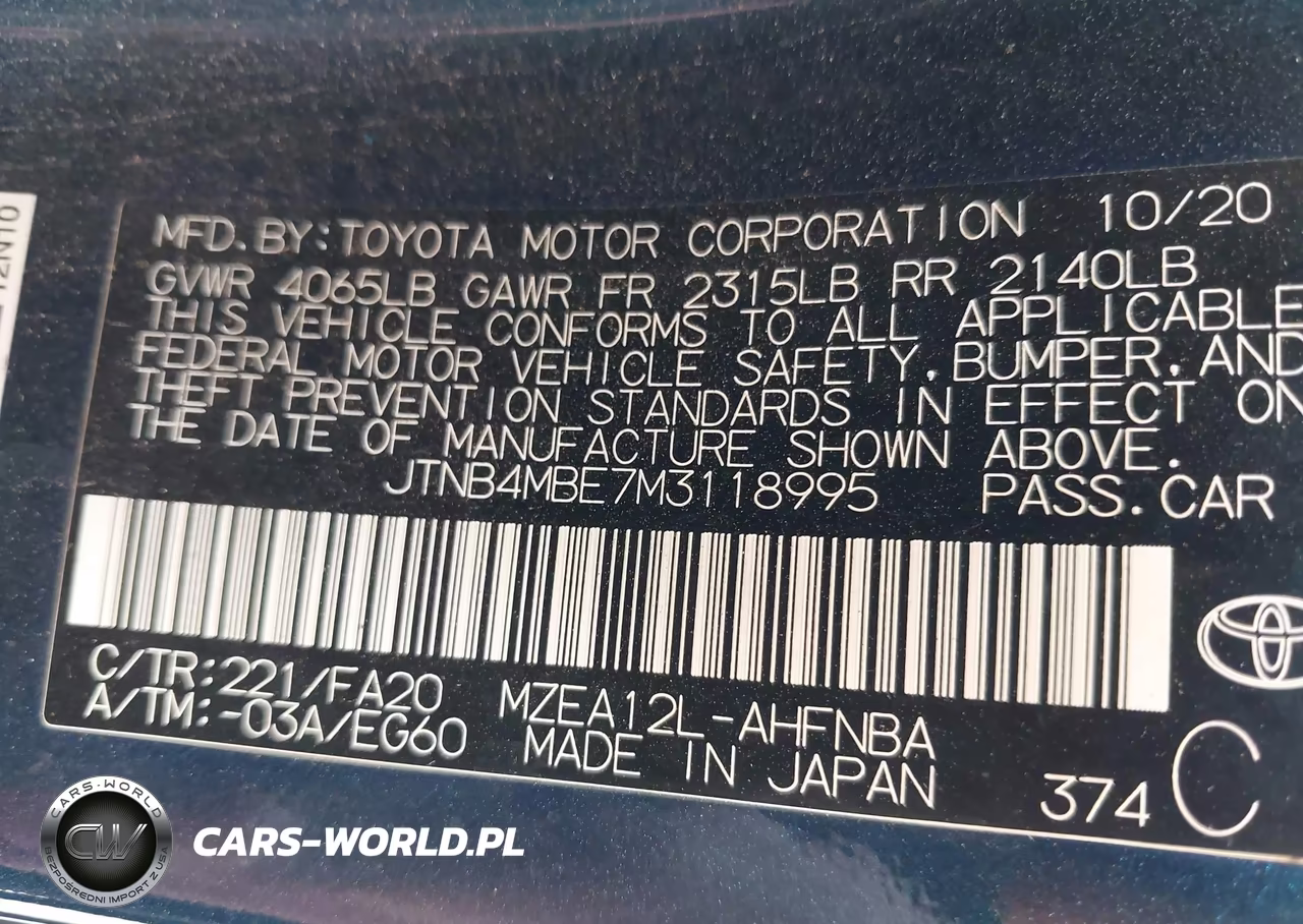 2021 Toyota Corolla Se VIN:JTNB4MBE7M3118995 - 9