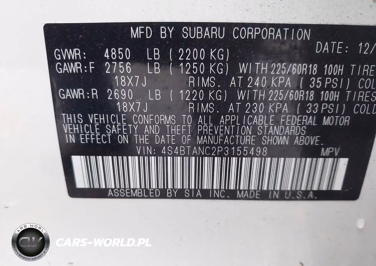 2023 Subaru Outback Limited VIN:4S4BTANC2P3155498 - 9