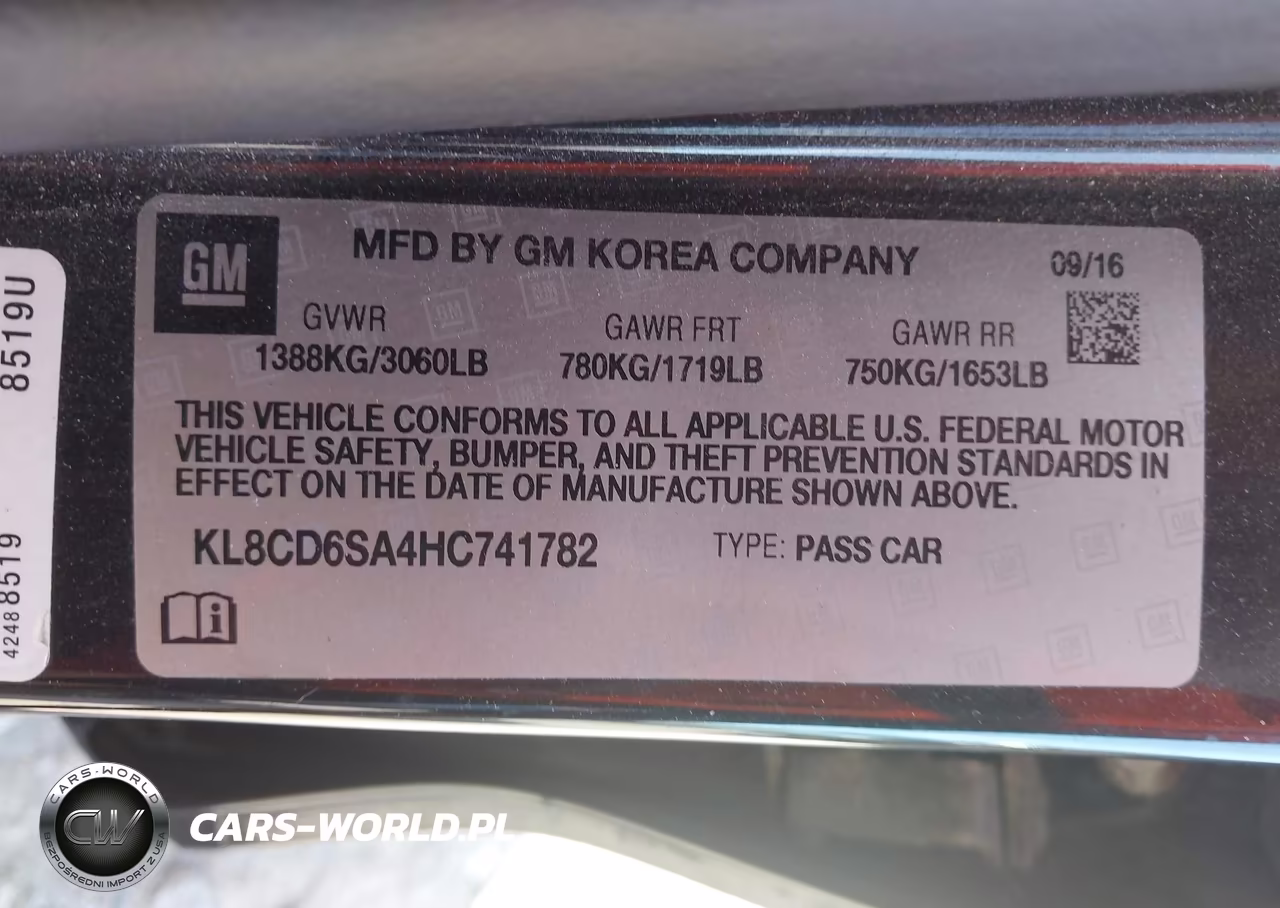 2017 Chevrolet Chispa 1Lt Cvt VIN:KL8CD6SA4HC741782 - 9