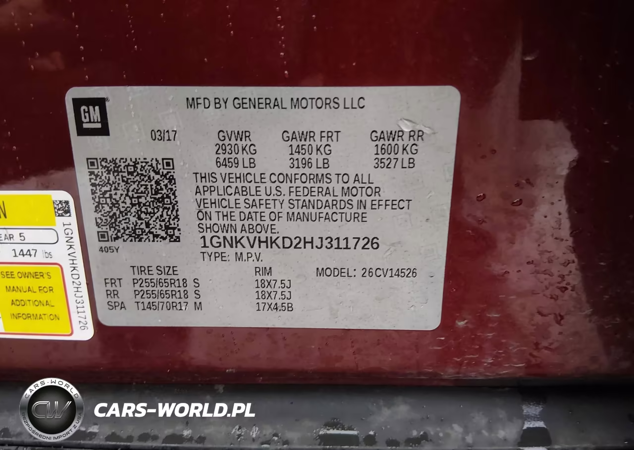 2017 Chevrolet Traverse 2Lt VIN:1GNKVHKD2HJ311726 - 9