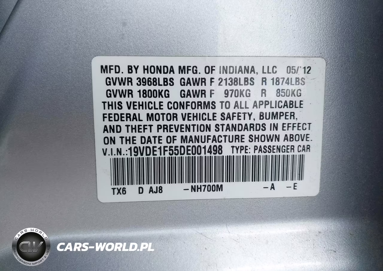 2013 Acura Ilx 2.0L VIN:19VDE1F55DE001498 - 9