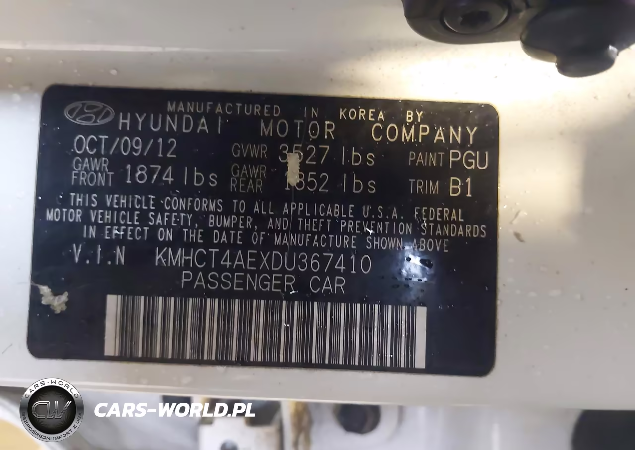 2013 Hyundai Accent Gls VIN:KMHCT4AEXDU367410 - 9