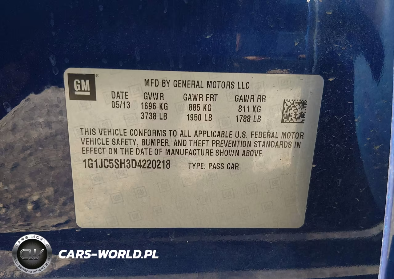 2013 Chevrolet Sonic Lt VIN:1G1JC5SH3D4220218 - 9