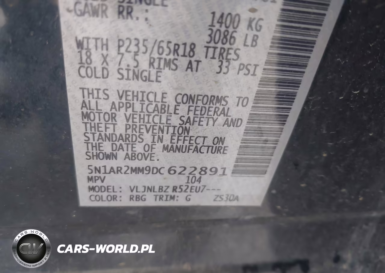 2013 Nissan Pathfinder S VIN:5N1AR2MM9DC622891 - 9