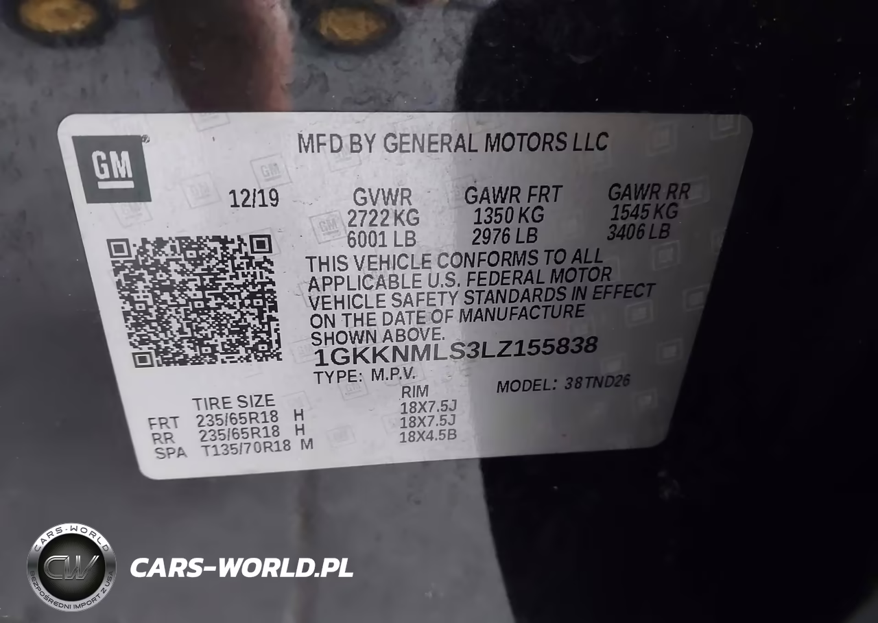 2020 GMC Acadia Fwd Slt VIN:1GKKNMLS3LZ155838 - 9
