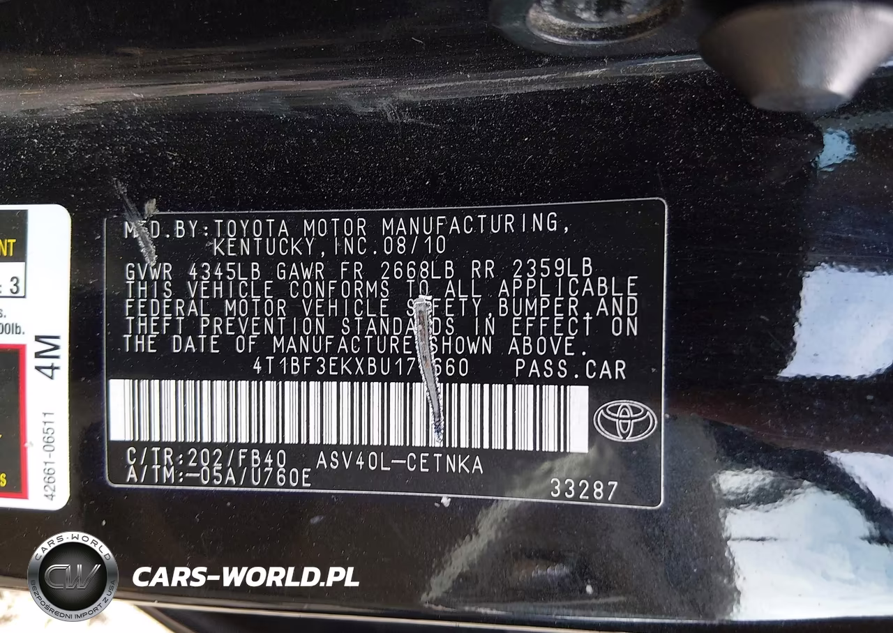 2011 Toyota Camry Le VIN:4T1BF3EKXBU179660 - 9