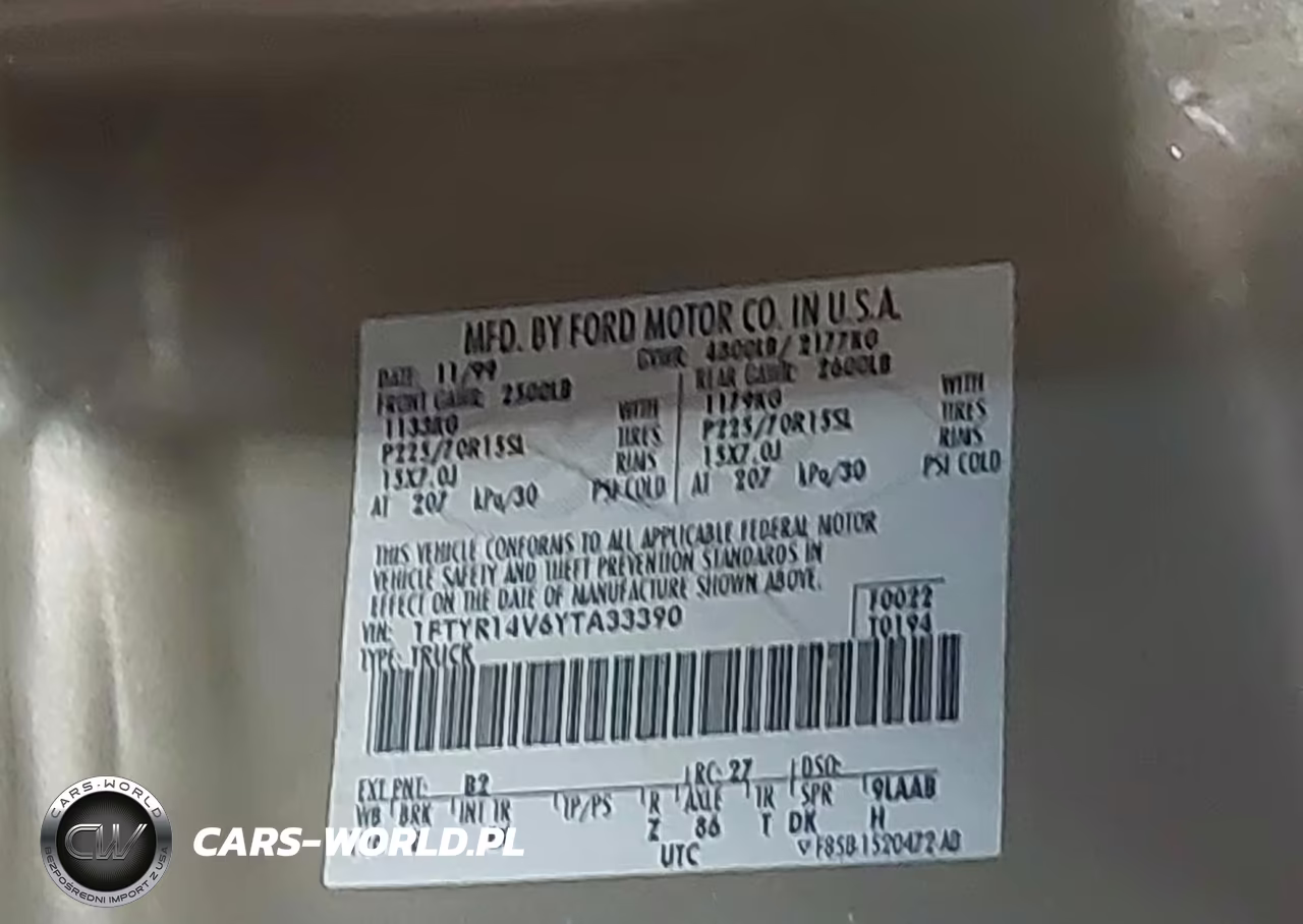 2000 Ford Ranger Xl-Xlt VIN:1FTYR14V6YTA33390 - 9