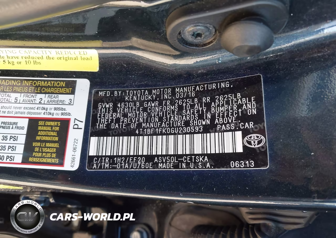 2016 Toyota Camry Se VIN:4T1BF1FK0GU230593 - 9