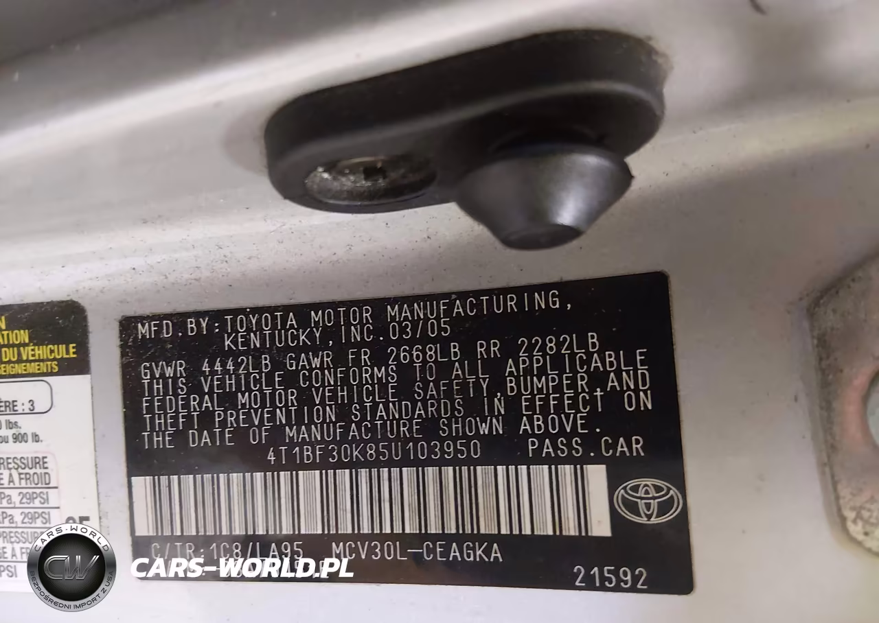 2005 Toyota Camry Xle V6 VIN:4T1BF30K85U103950 - 9