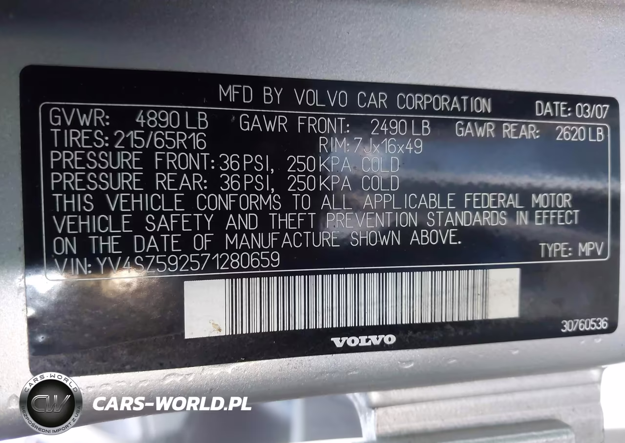 2007 Volvo Xc70 2.5T VIN:YV4SZ592571280659 - 9