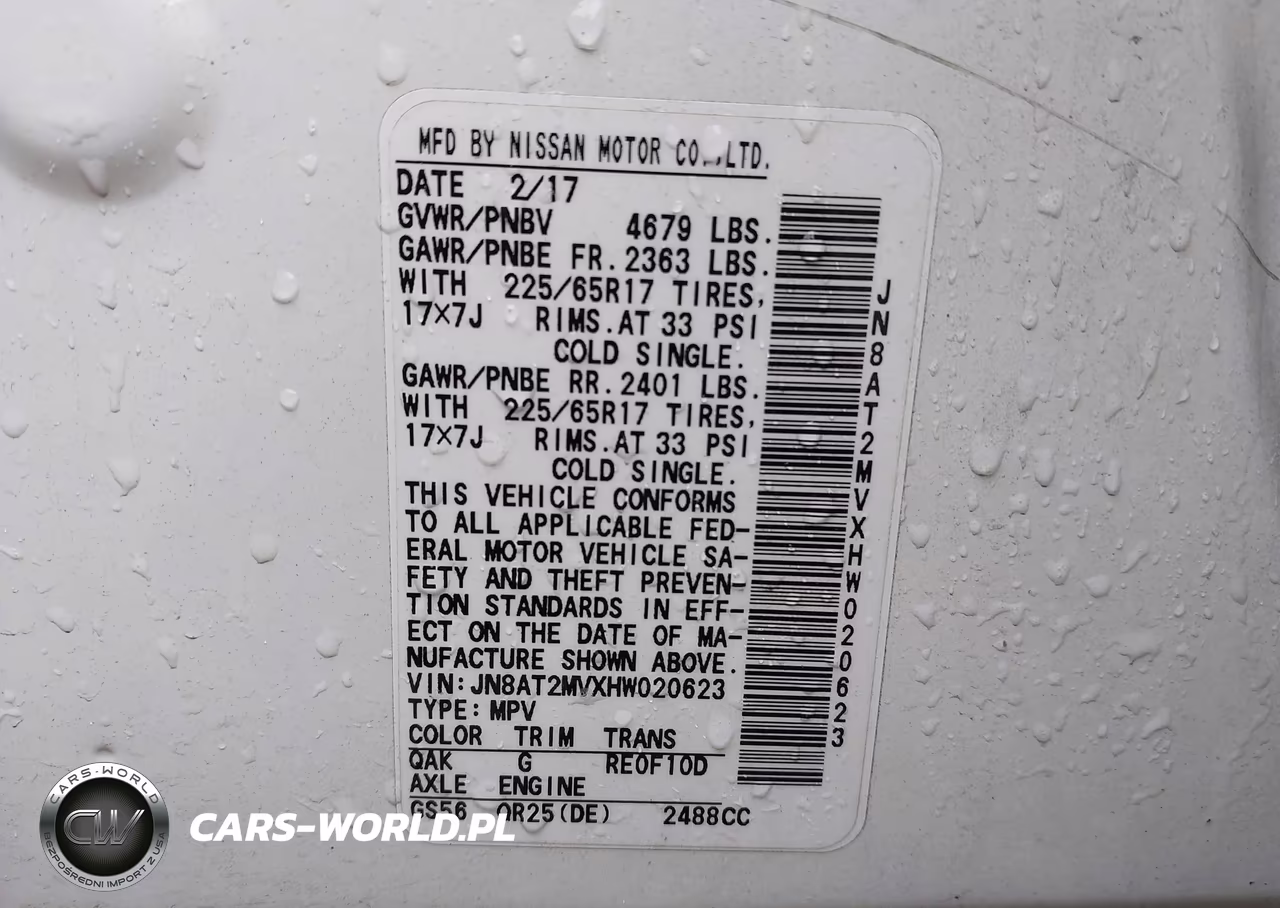 2017 Nissan Rogue S VIN:JN8AT2MVXHW020623 - 9