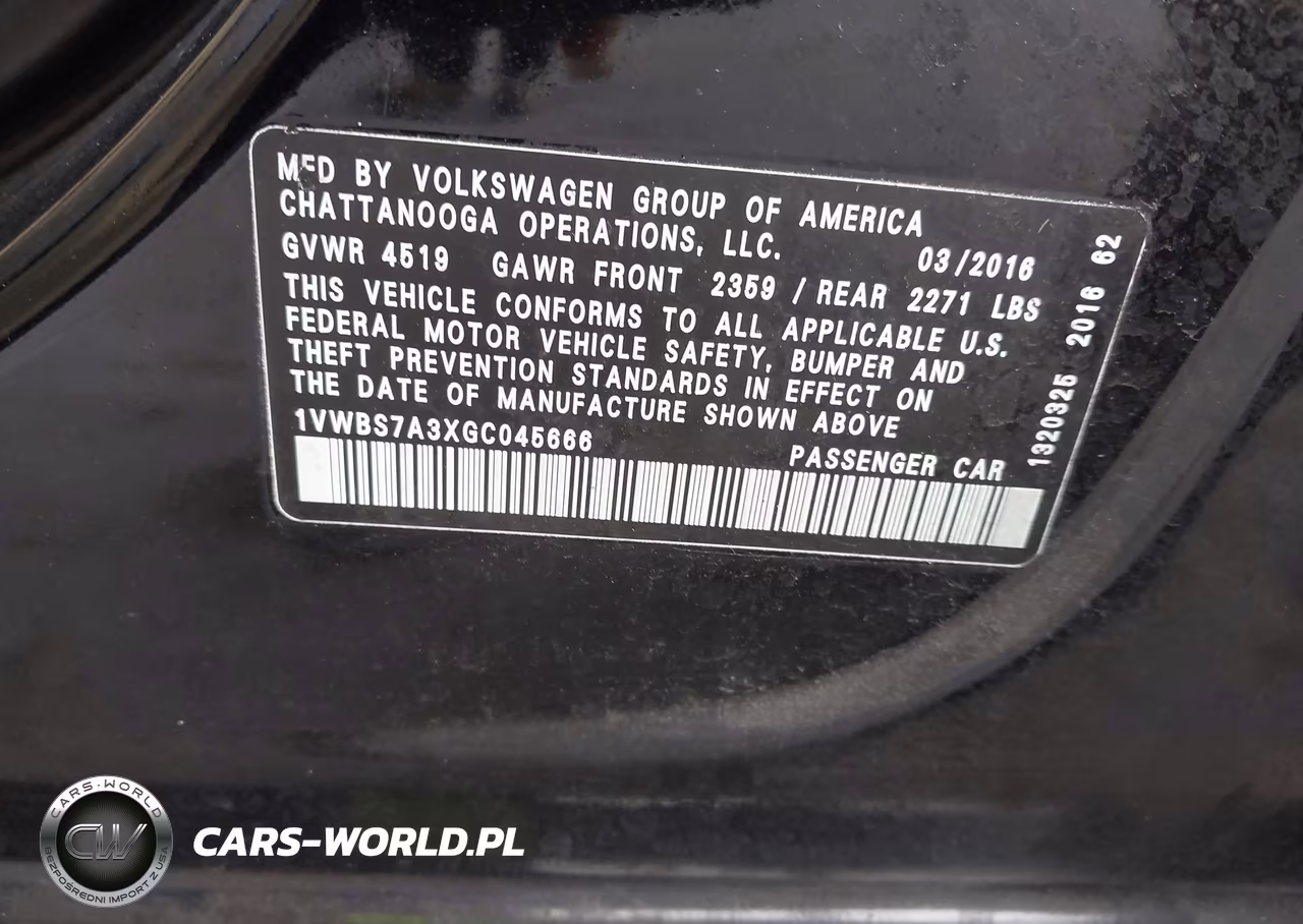 2016 Volkswagen Passat 1.8T Se VIN:1VWBS7A3XGC045666 - 9