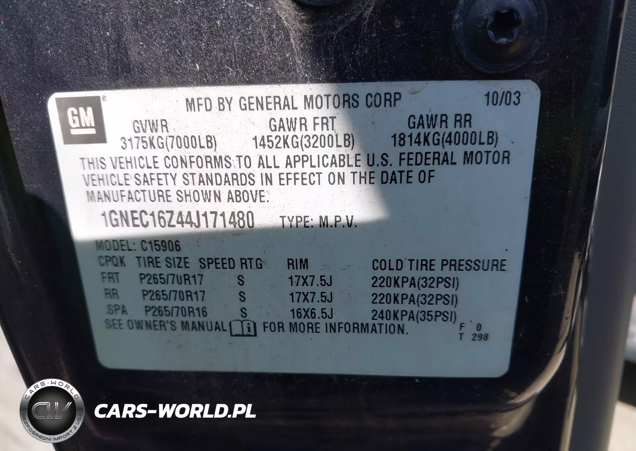 2004 Chevrolet Suburban 1500 Ls VIN:1GNEC16Z44J171480 - 9