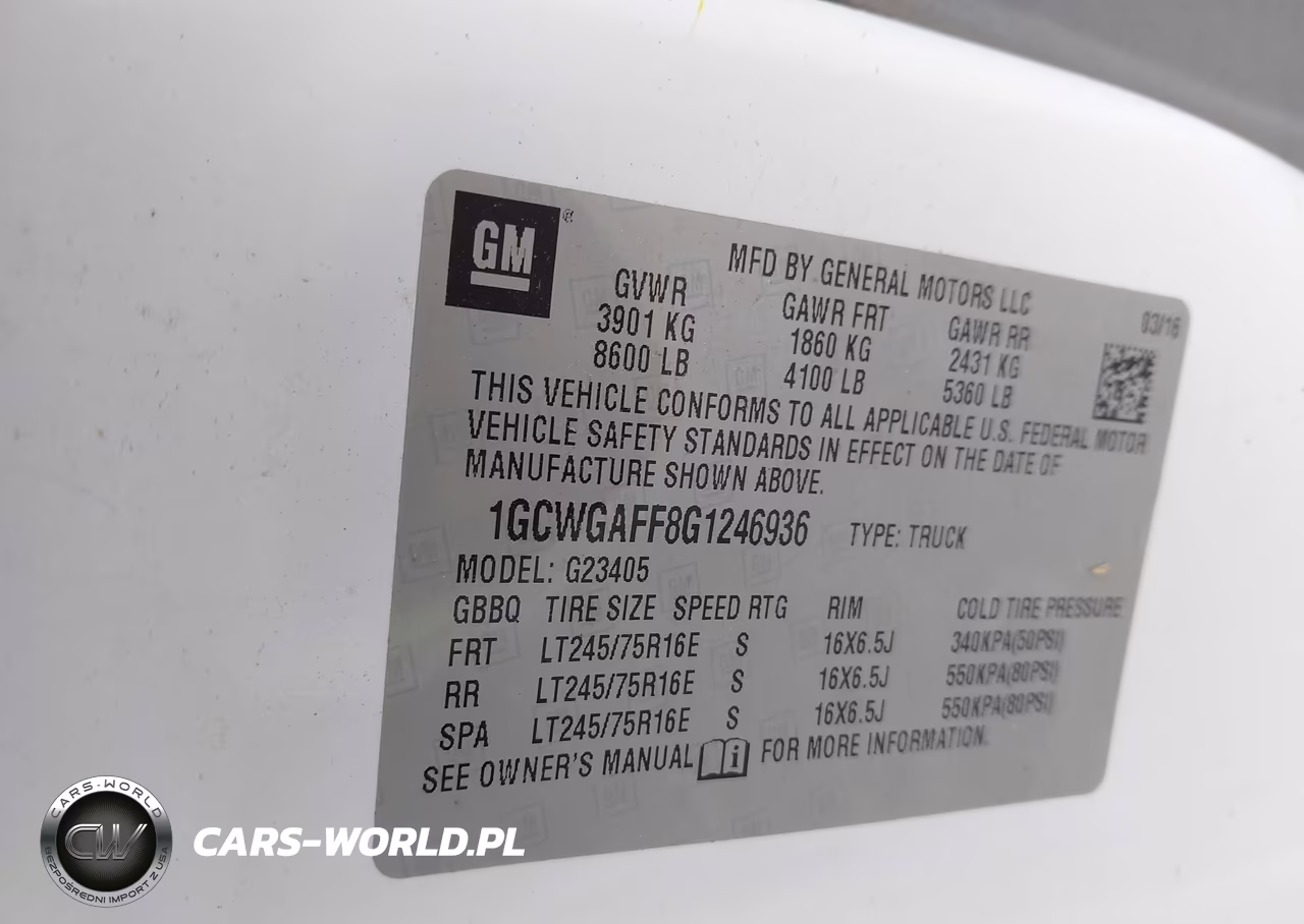 2016 Chevrolet Express Work Van VIN:1GCWGAFF8G1246936 - 9