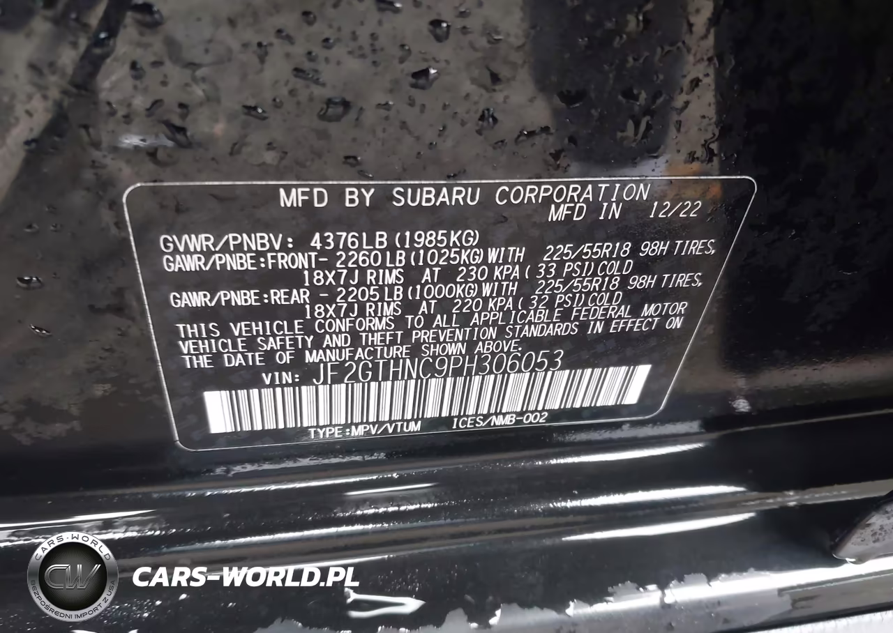 2023 Subaru Crosstrek Limited VIN:JF2GTHNC9PH306053 - 9