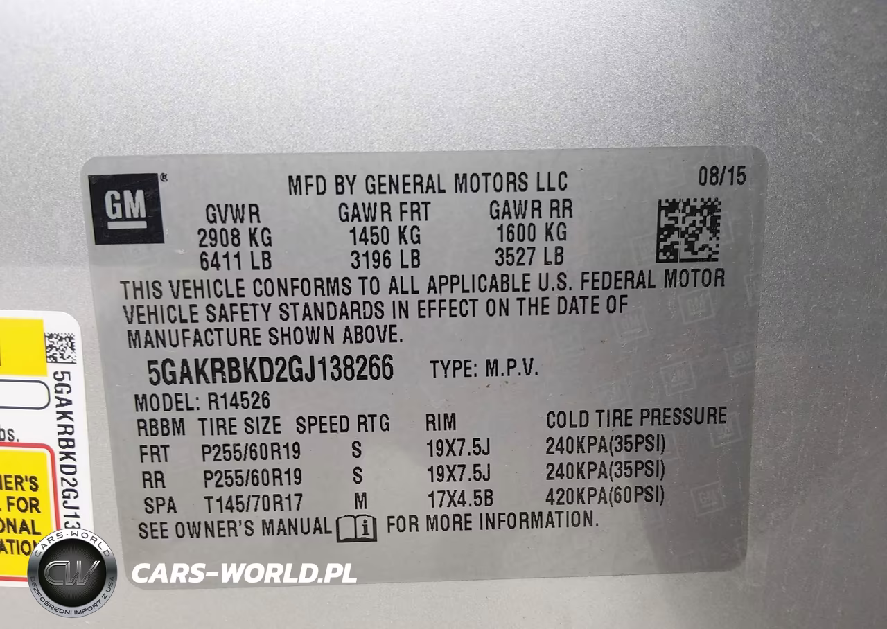 2016 Buick Enclave Leather VIN:5GAKRBKD2GJ138266 - 9