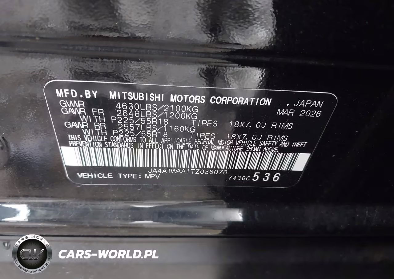 2026 Mitsubishi Eclipse Cross Black Edition S-Awc-Se S-Awc-Sel S-Awc VIN:JA4ATWAA1TZ036070 - 9