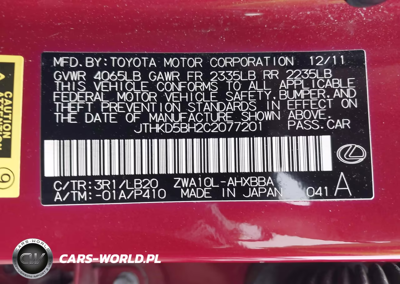 2012 Lexus Ct 200H Premium VIN:JTHKD5BH2C2077201 - 9
