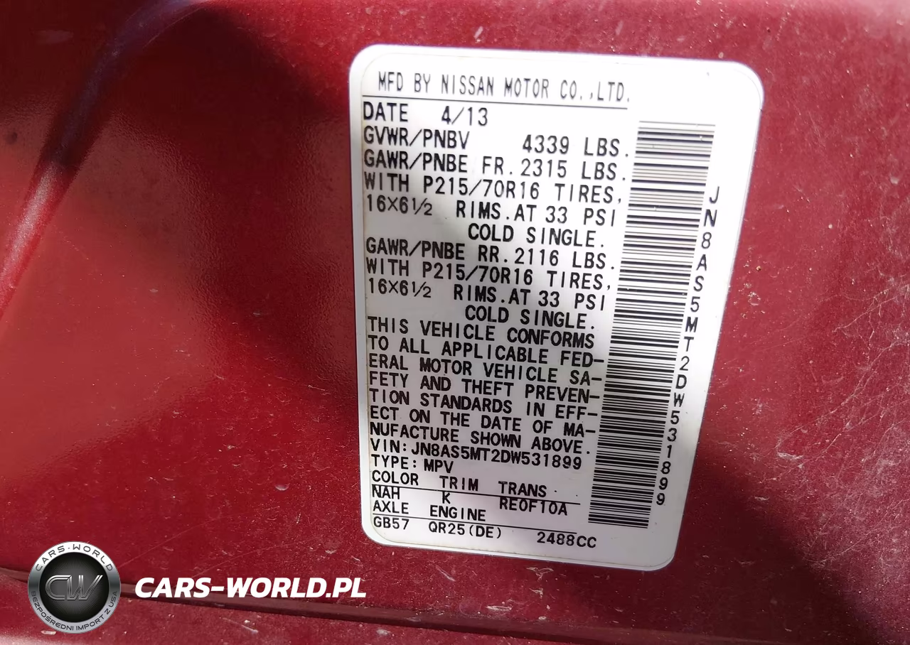 2013 Nissan Rogue S VIN:JN8AS5MT2DW531899 - 9