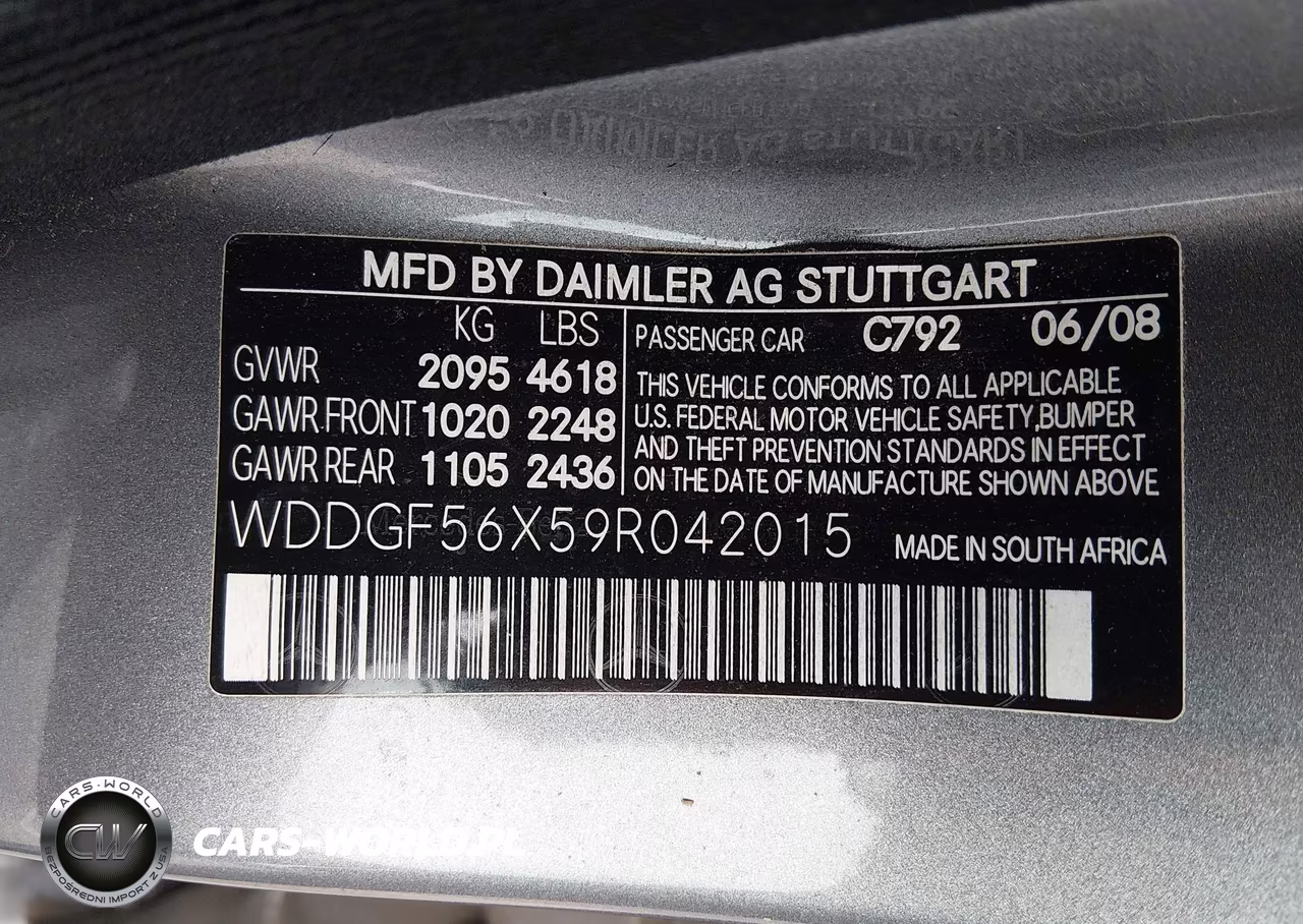2009 Mercedes-Benz C-Class 3.5L Sport VIN:WDDGF56X59R042015 - 9