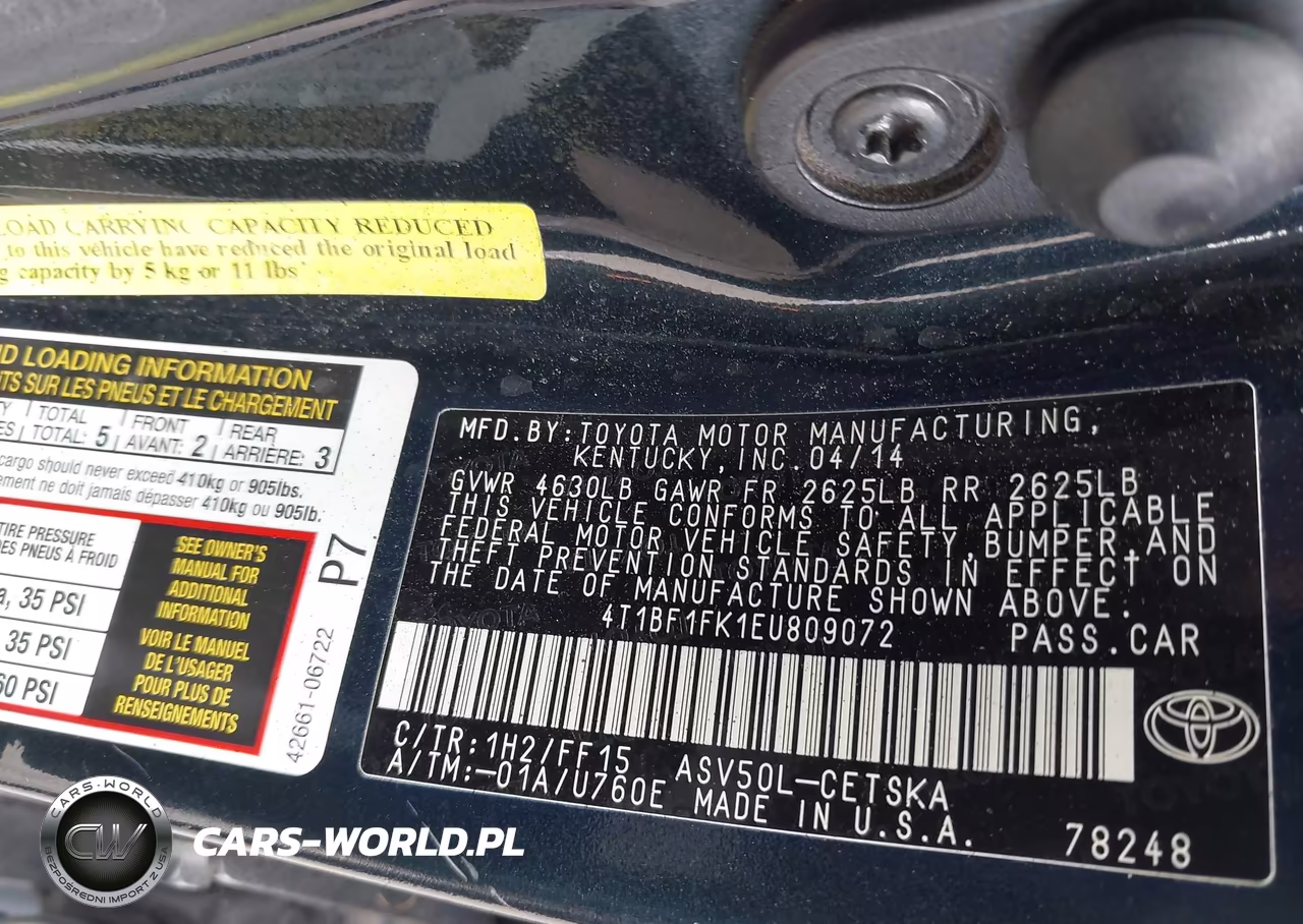 2014 Toyota Camry Se VIN:4T1BF1FK1EU809072 - 9