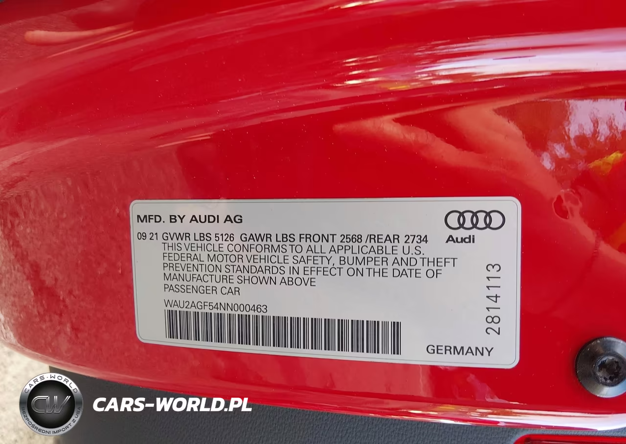 2022 Audi A5 Cabriolet Premium VIN:WAU2AGF54NN000463 - 9