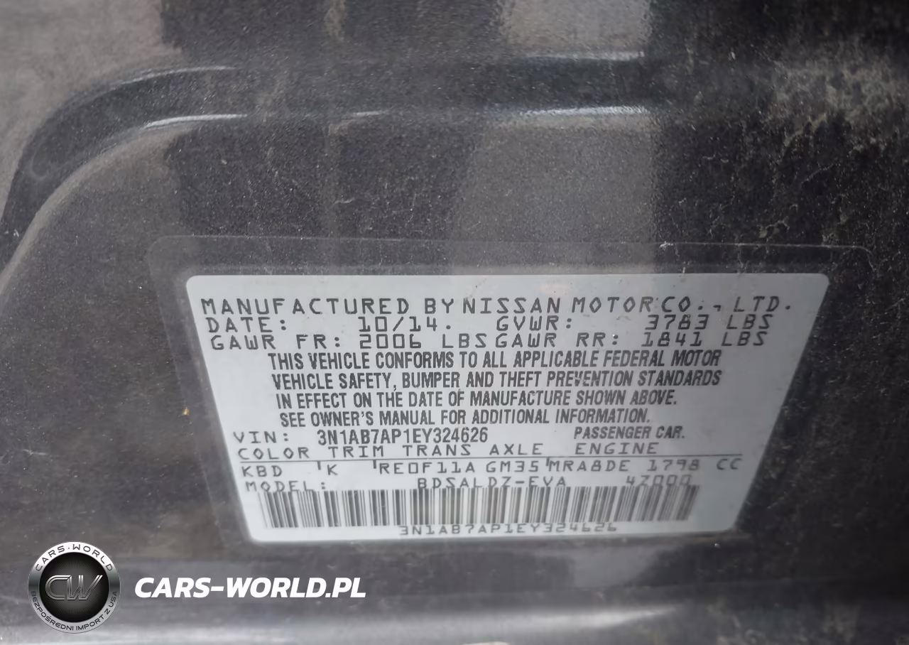 2014 NISSAN SENTRA SV VIN:3N1AB7AP1EY324626 - 9