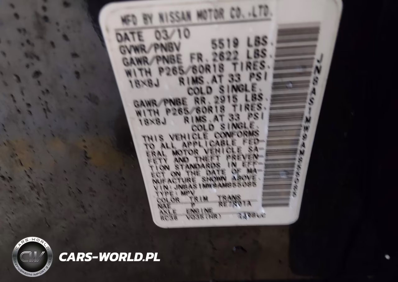 2010 Infiniti Fx35 VIN:JN8AS1MW9AM855085 - 9