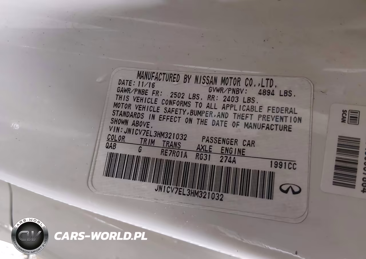 2017 Infiniti Q60 2.0T Premium VIN:JN1CV7EL3HM321032 - 9